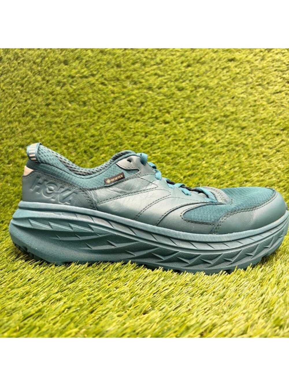 Hoka One One Bondi L GTX Mens Size 8 Womens 9 Teal Blue Running Shoes Sneakers